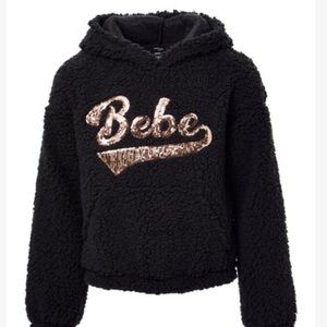Bebe Girls Logo Sherpa Hoodie - Various Sizes
